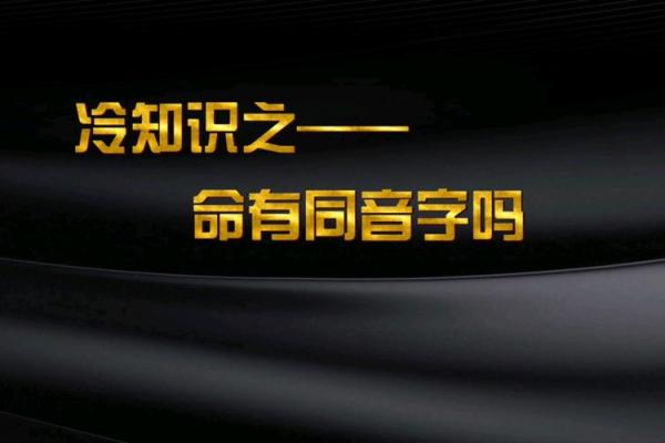 探寻命字的奥秘：为何在中文中无同音词？