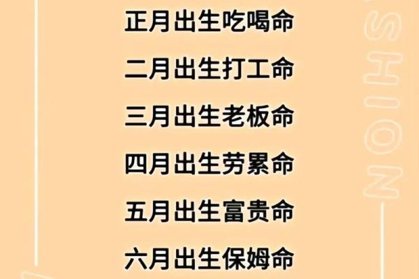 通过月份看你是什么命，揭示命运奥秘与生活智慧！